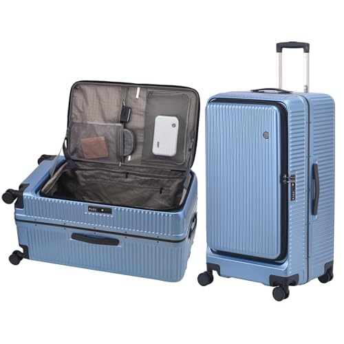 29 Inch Aluminum Frame Checked Luggage Top Opening (Dark Blue / 29 Inch)