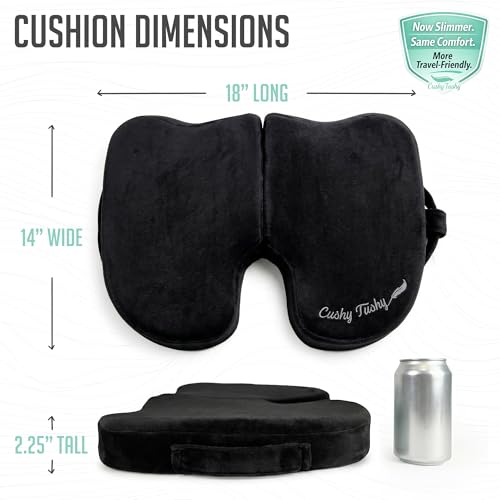Premium Slim Foldable Travel Seat Cushion (Black / Slim)