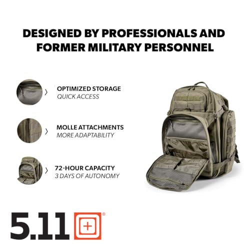 Tactical Rush 72 2.0 Tactical Backpack 55L Molle Laptop (One Size / Ranger Green)