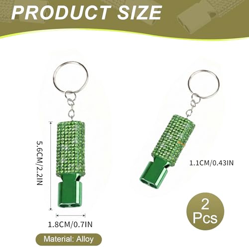 Three Tube Whistle Aluminum Alloy Survival Whistle for Outdoor Needs Sports Referee Emergency (green)