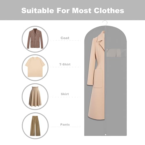 Dress Bags for Gowns Long (Grey / 60''- 2 Pack)