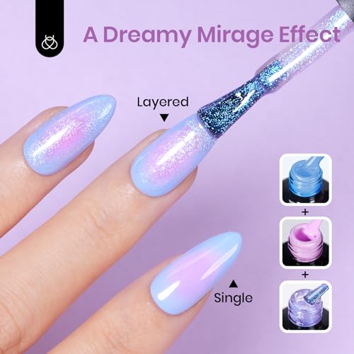Beetles Glitter Gel Nail Polish (J - Sheer | Luminous Mirage)