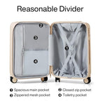 24 Inch Expandable Medium Checked Luggage with 8 Spinner Wheels (24 Inch EXT / Cuba Sand)