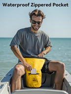 Waterproof Dry Bag Backpack with Zippered Pocket (Yellow / 40L)