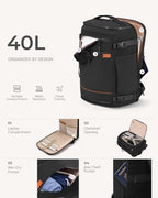 Luggage Set Hardside Suitcase (3 piece set (BP/TB/20) / Charcoal)