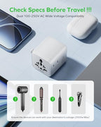 Mini Universal Travel Adapter for US (12W / White)