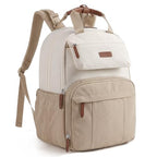 Diaper Bag Backpack Travel Baby Bag with Changing Pad for Mom Dad (1-khaki-beige / Classic Flap Style)