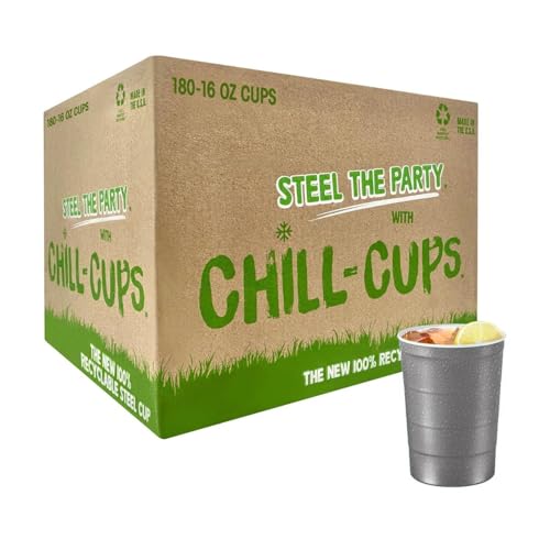 16 oz. Durable & Reusable Party Cups (Gray / 180 Count)