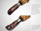 Folding Umbrella Real Wood Handle Maple Leaves Spicy Mustard (Maple Leaves Spicy Mustard)