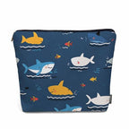 Shark Cosmetic Bags For Women (9 x 7.1 inch / Shark)