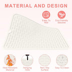 Oversize Silicone Heat Resistant Mat for Hair Tools (Ivory)
