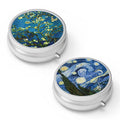Pill Box 3 Compartment Small Pill Case Pill Organizer for Purse (Set-2-sstyle 2 / 2 piece)