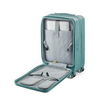 4 Piece Expandable Hardshell Pink Luggage Sets with Spinner Wheels (Turquoise Blue / 3 Piece Set)