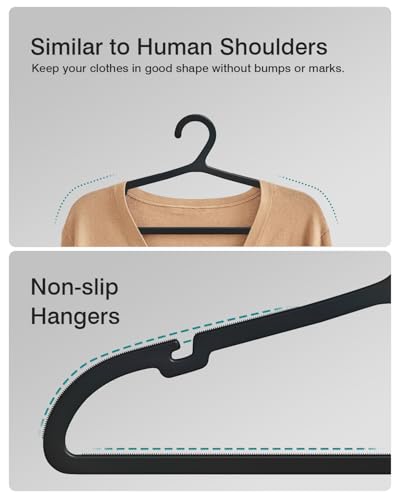 50 Pack Clothes Hangers (Black)