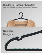 80 Pack Clothes Hangers (Black)