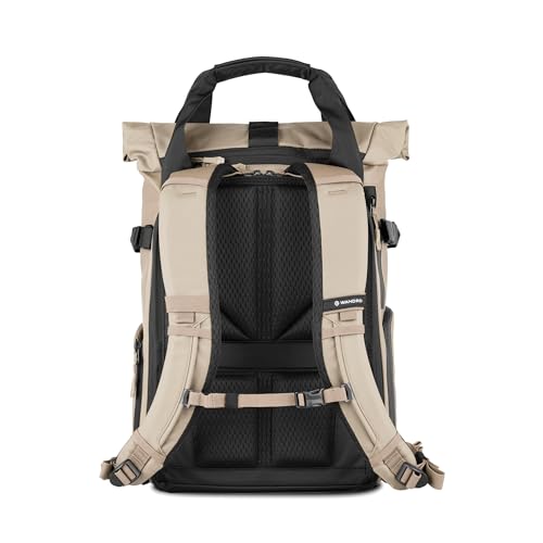 PRVKE 21L Camera Backpack (21L (Bag Only) / Rolltop / Yuma Tan)