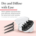 Infrared Ionic Hair Dryer with Diffuser & Concentrator (Full Size)