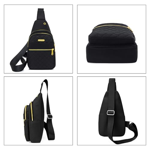 Small Crossbody Bags for Women Travel (Black-8002)