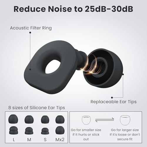 2 Pairs of Ear Plugs for Sleeping (Black)
