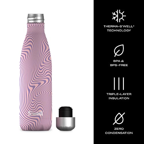 Stainless Steel Water Bottle (Lavender Swirl / 16.9 Ounces)