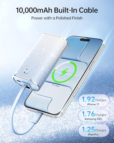 Sparkly 10000mAh Portable Charger (ShinyBlue 22.5W)