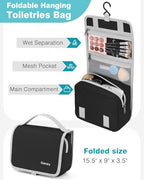 10 Piece Compression Packing Cubes with Travel Organizer Set (10-Black / 10 Set)