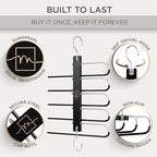 Pants Hangers Space Saving (Black / 1 Pack)