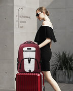 Large Laptop Backpack for Men (Red&white / 15.6 inch)