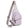 Sling Bag Crossbody Bags for Women Small Cross Body Bag Fanny Packs Chest Sling Purse for Daily Travel Leisure Sport (Purple)