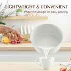 White Ceramic Nonstick Saucepan with Lid Set (White Ceramic / 2.0 + 2.5 Quarts)