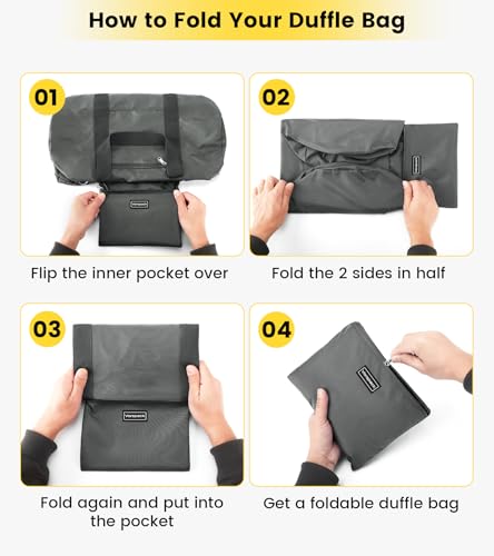 24 Inches Foldable Gym Bag (24 Inches Grey / 24 INCHES)