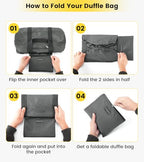 24 Inches Foldable Gym Bag (24 Inches Grey / 24 INCHES)