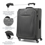 Maxlite 5 Softside Checked Luggage Spinner (Checked-Medium 25-Inch / Shadow Grey)