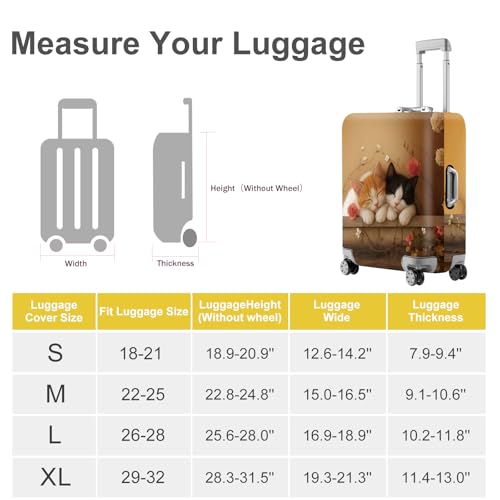 Sleeping Cats Luggage Cover (#32 / XL(fits 32-34Inch suitcase))