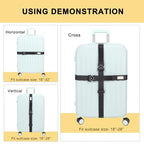 Luggage Straps for Suitcases (Black / 72“-2Pack)