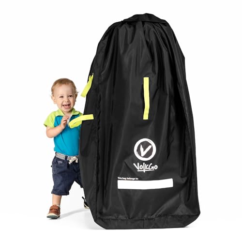 XL Stroller Travel Bag for Airplane with Backpack Shoulder Straps (Black)