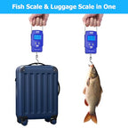 Fish Scale 110 lb Digital Luggage Scale with Tape (Blue)