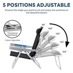 Backpacking Beach Chairs for Adults (Xl Black-1pack)
