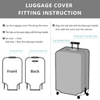 Travelkin Suitcase Covers For Luggage Tsa Approved Luggage Covers Protector (Map / XL)