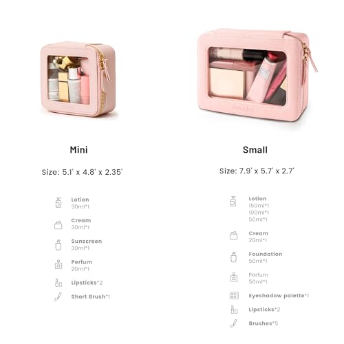 Clear Makeup Bag Set (Pink / Compact Duo)
