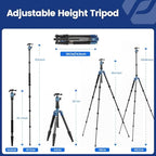 60" Carbon Fiber Camera Travel Tripod (Blue / 62" Basic (Carbon Fiber))