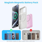 Magnetic Portable Charger for iPhone (Pink)