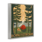 Born to Roam Phrase Rustic Forest Camping Tent'