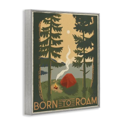 Born to Roam Phrase Rustic Forest Camping Tent'