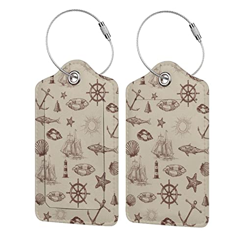 PU Leather Luggage Tag (Passport Stamp)