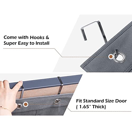 2 Packs Over The Door Hanging Closet Shoes Holder Organizer Shoe Storage Shoe Rack with 6 Pockets
