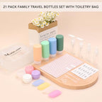 21 Pack Travel Bottles for Toiletries (Green)