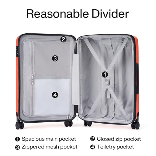 Expandable Hard Shell Luggage Sets (3 Pc Set EXT (20/24/29) / Orange)