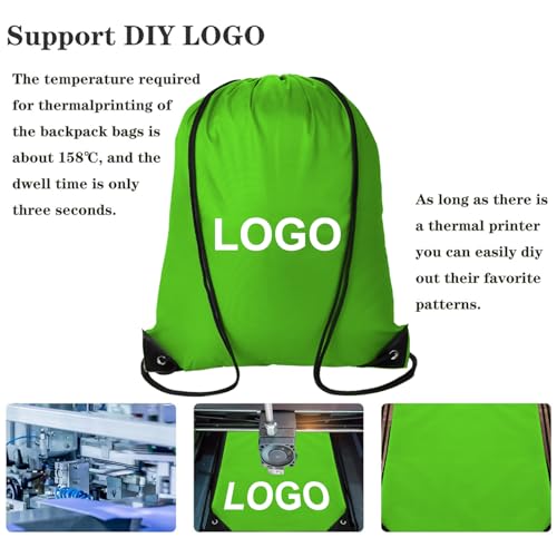 60 Pieces Drawstring Backpack Bags Sports Sackpack Bulk Cinch Gym Bag for Women Men Outdoor Sports Backpack for St. Patrick's Day Gift (Green)
