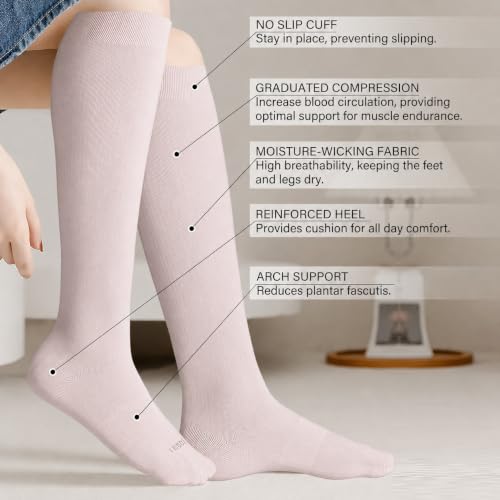Viscose Made from Bamboo Compression Socks for Women&Men 20 (Medium / 4 Pair-mix9)